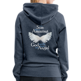 Son Amazing Angel Women’s Premium Hoodie (CK1400) - heather denim
