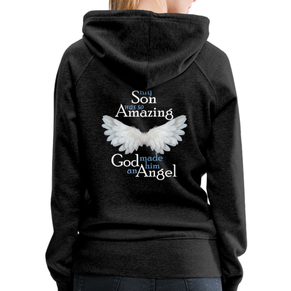 Son Amazing Angel Women’s Premium Hoodie (CK1400) - charcoal gray