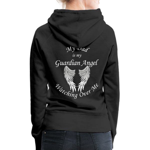 Dad Guardian Angel Women’s Premium Hoodie (CK1401-W) - black