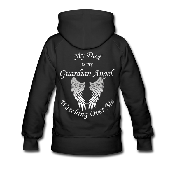 Dad Guardian Angel Women’s Premium Hoodie (CK1401-W) - black
