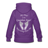 Dad Guardian Angel Women’s Premium Hoodie (CK1401-W) - purple