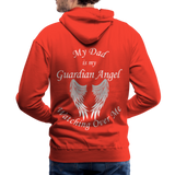 Dad Guardian Angel Men’s Premium Hoodie (Ck1401M) - red
