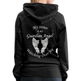 Sister Guardian Angel Women’s Premium Hoodie (CK1406W) - charcoal gray