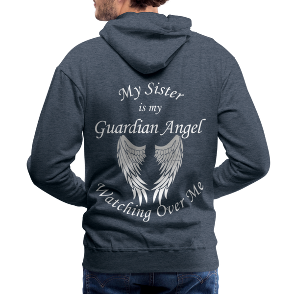 Sister Guardian Angel Men’s Premium Hoodie (CK1406M) - heather denim