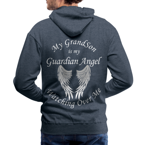 Grandson Guardian Angel Men’s Premium Hoodie (CK1407M) - heather denim