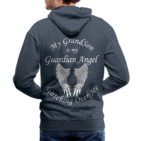 Grandson Guardian Angel Men’s Premium Hoodie (CK1407M) - heather denim