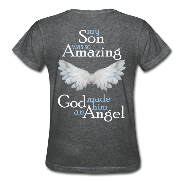 Son Amazing Angel Gildan Ultra Cotton Ladies T-Shirt - deep heather