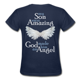 Son Amazing Angel Gildan Ultra Cotton Ladies T-Shirt - navy