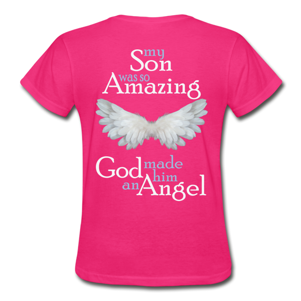 Son Amazing Angel Gildan Ultra Cotton Ladies T-Shirt - fuchsia