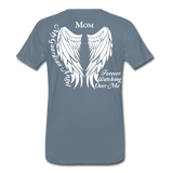 Mom Guardian Angel Men's Premium T-Shirt - steel blue