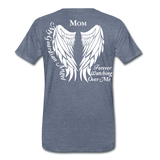 Mom Guardian Angel Men's Premium T-Shirt - heather blue