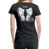 Dad Guardian Angel Women’s Premium T-Shirt (CK1450) - black