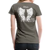 Dad Guardian Angel Women’s Premium T-Shirt (CK1450) - asphalt gray