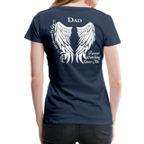 Dad Guardian Angel Women’s Premium T-Shirt (CK1450) - navy