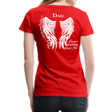 Dad Guardian Angel Women’s Premium T-Shirt (CK1450) - red