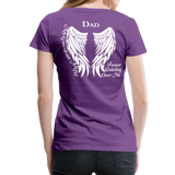 Dad Guardian Angel Women’s Premium T-Shirt (CK1450) - purple