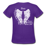 Dad Guardian Angel Gildan Ultra Cotton Ladies T-Shirt - purple