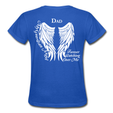 Dad Guardian Angel Gildan Ultra Cotton Ladies T-Shirt - royal blue