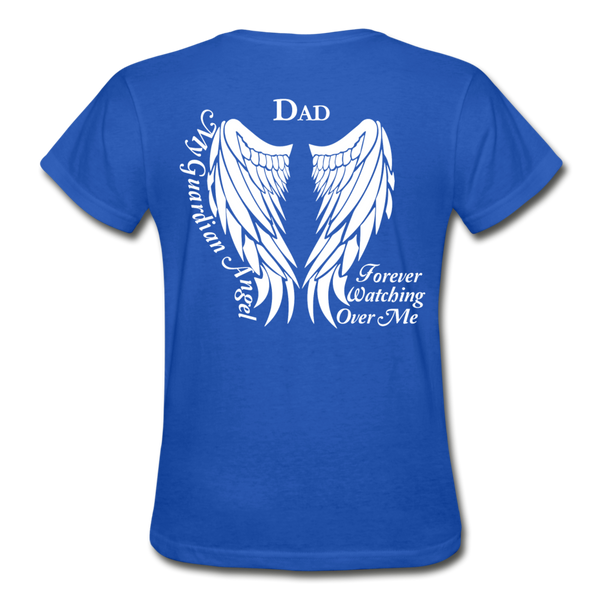 Dad Guardian Angel Gildan Ultra Cotton Ladies T-Shirt - royal blue