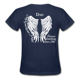 Dad Guardian Angel Gildan Ultra Cotton Ladies T-Shirt - navy