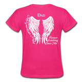 Dad Guardian Angel Gildan Ultra Cotton Ladies T-Shirt - fuchsia