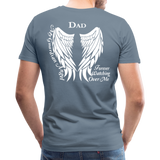 Dad Guardian Angel Men's Premium T-Shirt (CK1450) - steel blue