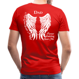 Dad Guardian Angel Men's Premium T-Shirt (CK1450) - red