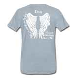 Dad Guardian Angel Men's Premium T-Shirt (CK1450) - heather ice blue