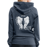 Dad Guardian Angel Women’s Premium Hoodie (CK1451) - heather denim