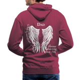 Dad Guardian Angel Men’s Premium Hoodie (CK1451) - burgundy