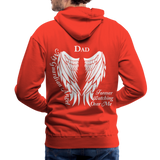 Dad Guardian Angel Men’s Premium Hoodie (CK1451) - red