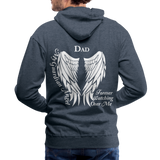 Dad Guardian Angel Men’s Premium Hoodie (CK1451) - heather denim