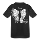 Dad Guardian Angel Kids' Premium T-Shirt (CK1452) - black