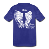 Dad Guardian Angel Kids' Premium T-Shirt (CK1452) - royal blue
