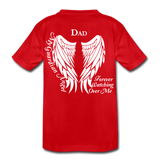 Dad Guardian Angel Kids' Premium T-Shirt (CK1452) - red