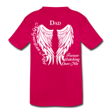 Dad Guardian Angel Kids' Premium T-Shirt (CK1452) - dark pink