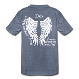 Dad Guardian Angel Kids' Premium T-Shirt (CK1452) - heather blue