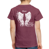 Dad Guardian Angel Toddler Premium T-Shirt (CK1452) - heather burgundy