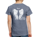 Dad Guardian Angel Toddler Premium T-Shirt (CK1452) - heather blue