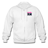 Jennifer RN Nurse Flag Gildan Heavy Blend Adult Zip Hoodie - white
