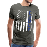 American Daddy Flag Men's Premium T-Shirt (CK1087) - asphalt gray