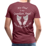 Dad Guardian Angel Men's Premium T-Shirt (CK1454U) - heather burgundy