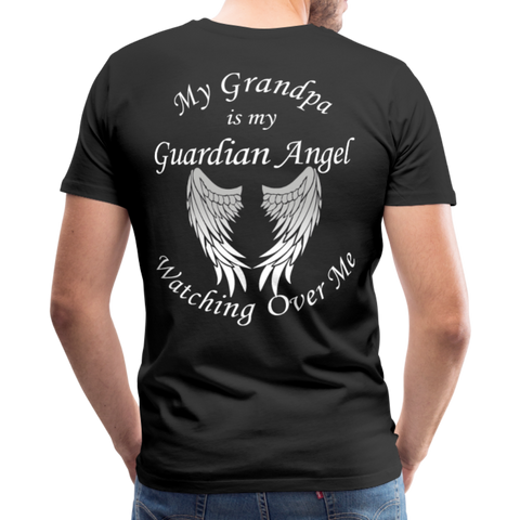 Grandpa Guardian Angel Men's Premium T-Shirt (Ck1458U) - black