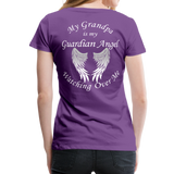 Grandpa Guardian Angel Women’s Premium T-Shirt (CK1458W) - purple