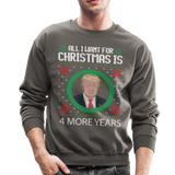 Trump Ugly Christmas Sweather Crewneck Sweatshirt - asphalt gray