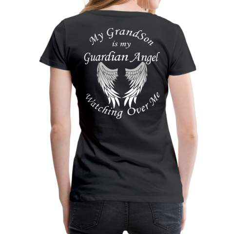 Grandson Guardian Angel Women’s Premium T-Shirt (CK1472) - black