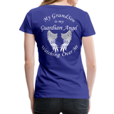 Grandson Guardian Angel Women’s Premium T-Shirt (CK1472) - royal blue