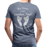 Sister Guardian Angel Men's Premium T-Shirt (CK1476U) - heather blue