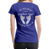 Husband Guardian Angel Women’s Premium T-Shirt (CK1478W) - royal blue