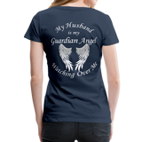 Husband Guardian Angel Women’s Premium T-Shirt (CK1478W) - navy